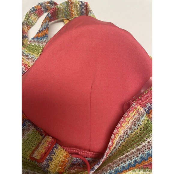 Derek Heart Size Crochet Knit Tank & Shorts Set L 11/13 BoHo Hippie Retro New - Picture 11 of 15